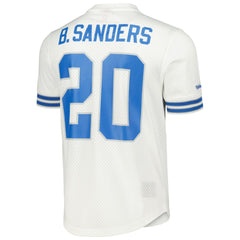 Barry Sanders Detroit Lions Retired Player Name & Number Mesh Top - White - Mitchell & Ness