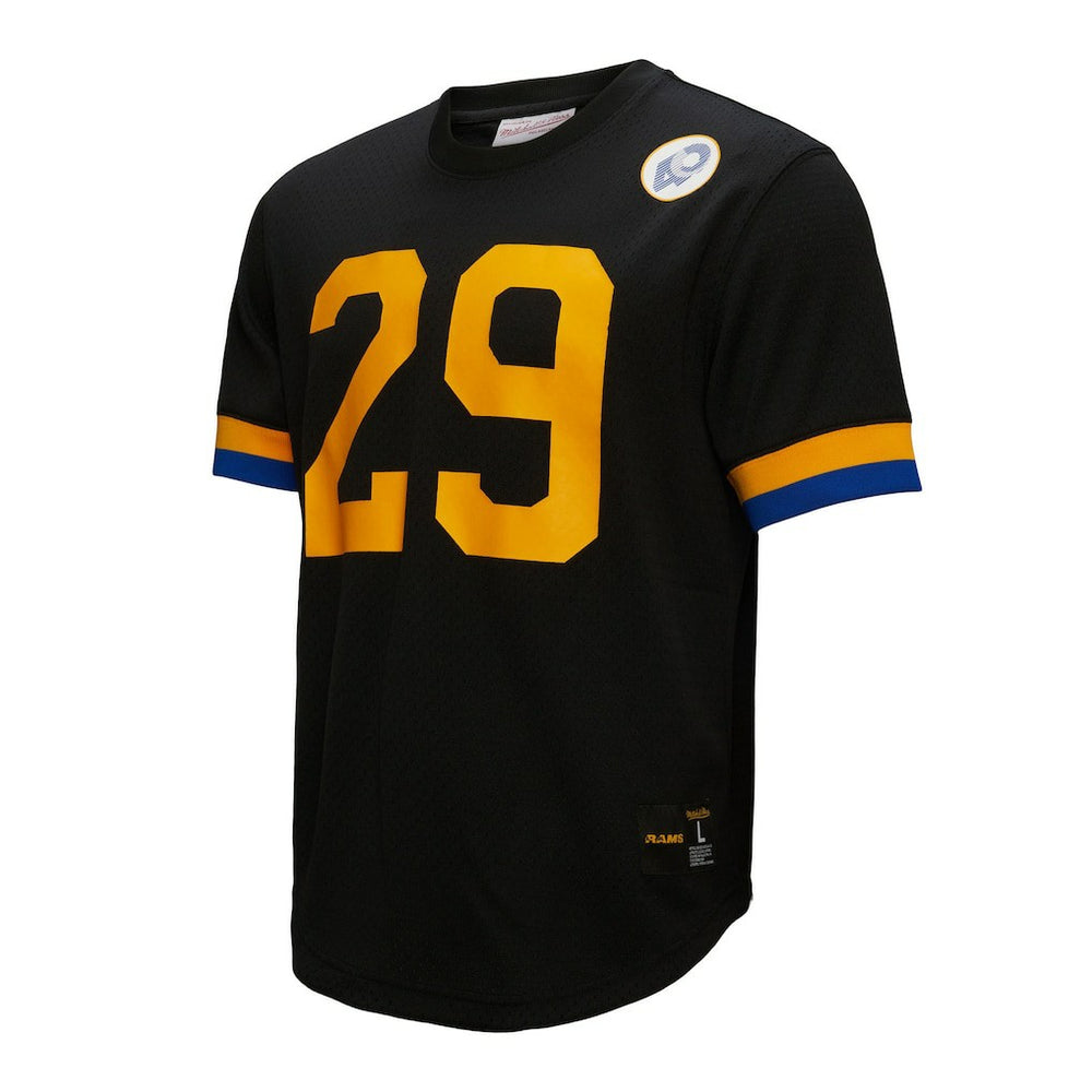 Eric Dickerson Los Angeles Rams Retired Player Name & Number Mesh Top - Black - Mitchell & Ness