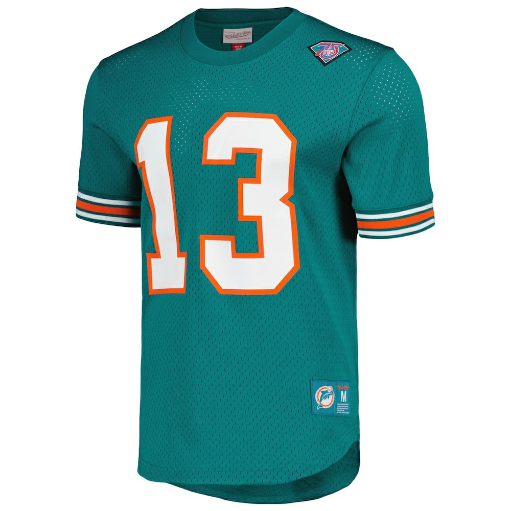 Dan Marino Miami Dolphins Retired Player Name & Number Mesh Top - Aqua - Mitchell & Ness
