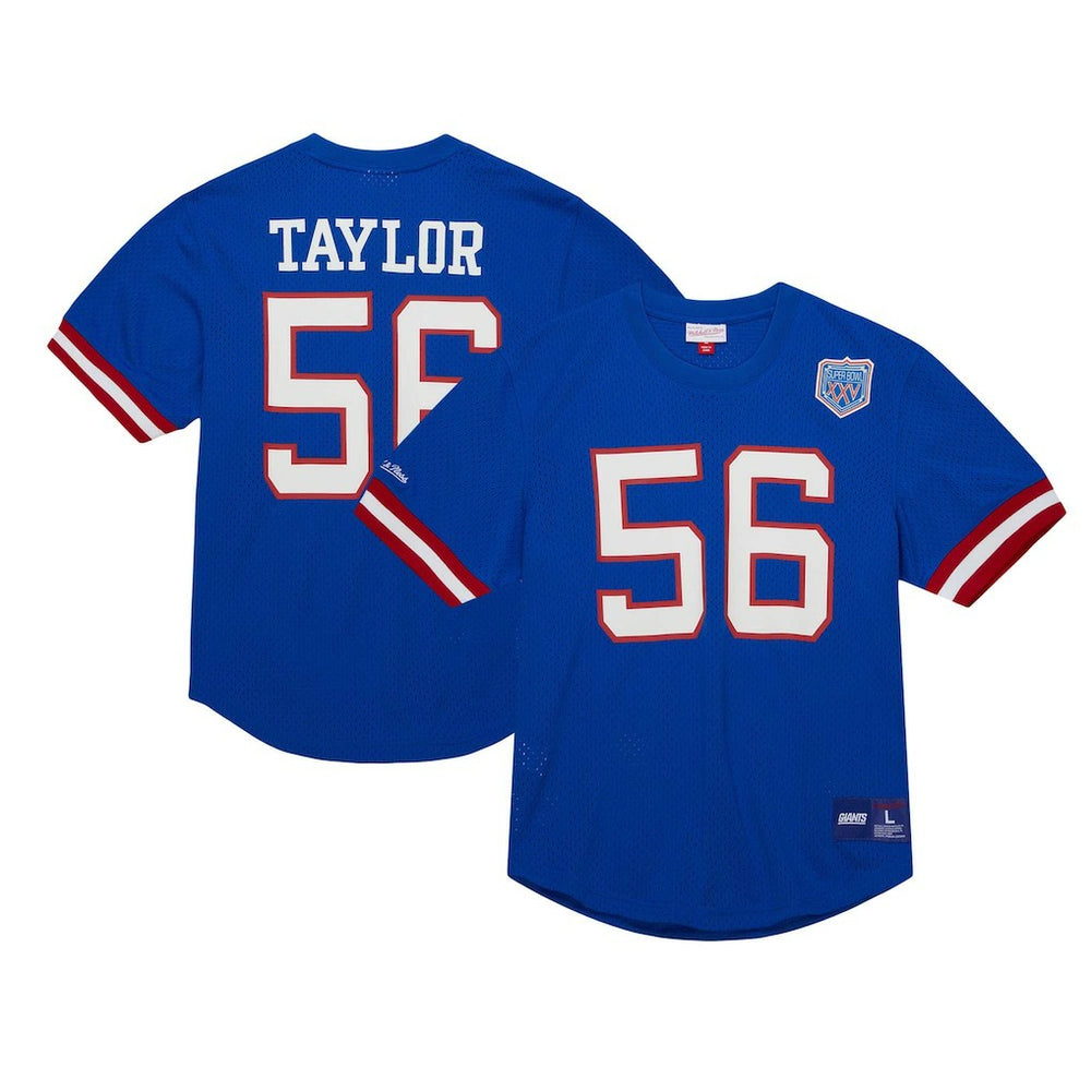 Lawrence Taylor New York Giants Retired Player Name & Number Mesh Top - Royal - Mitchell & Ness