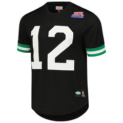 Joe Namath New York Jets Retired Player Name & Number Mesh Top - Black - Mitchell & Ness