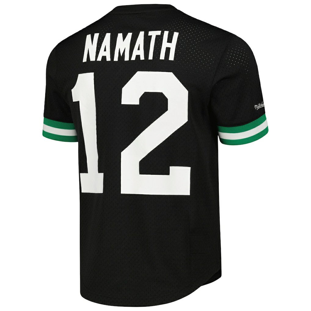 Joe Namath New York Jets Retired Player Name & Number Mesh Top - Black - Mitchell & Ness