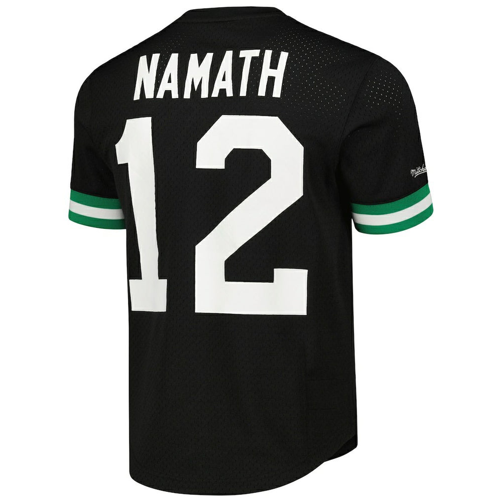 Joe Namath New York Jets Retired Player Name & Number Mesh Top - Black - Mitchell & Ness