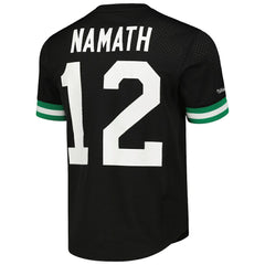 Joe Namath New York Jets Retired Player Name & Number Mesh Top - Black - Mitchell & Ness