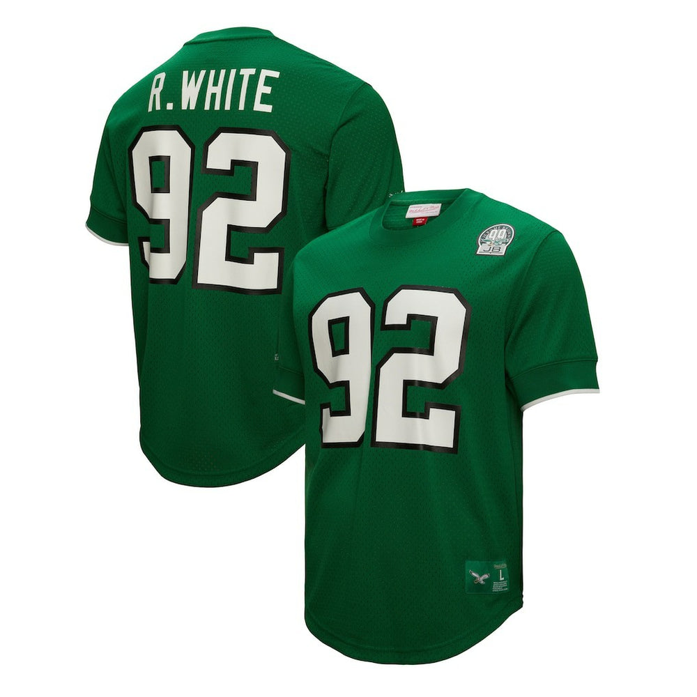 Reggie White Philadelphia Eagles Retired Player Name & Number Mesh Top - Kelly Green - Mitchell & Ness