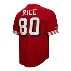 Jerry Rice San Francisco 49ers Retired Player Name & Number Mesh Top - Scarlet - Mitchell & Ness