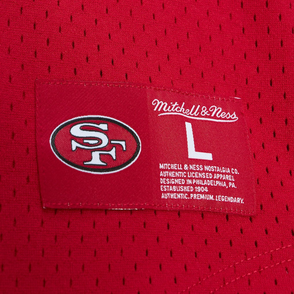 Jerry Rice San Francisco 49ers Retired Player Name & Number Mesh Top - Scarlet - Mitchell & Ness