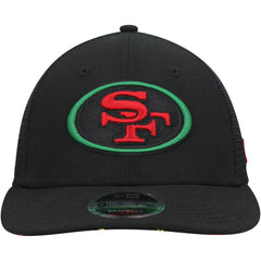 San Francisco 49ers New Era Black Excellence Collection Trucker Low Profile 9FIFTY Snapback Hat - Black - NFL