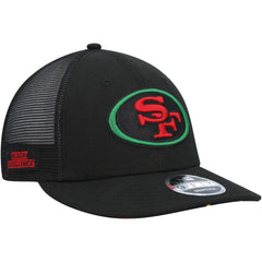 San Francisco 49ers New Era Black Excellence Collection Trucker Low Profile 9FIFTY Snapback Hat - Black - NFL