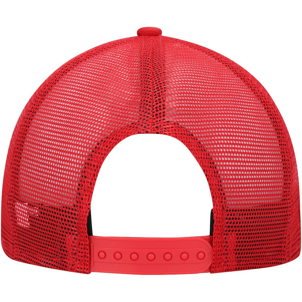 San Francisco 49ers New Era Black Excellence Collection Wordmark Trucker Low Profile 9FIFTY Snapback Hat - Scarlet - NFL