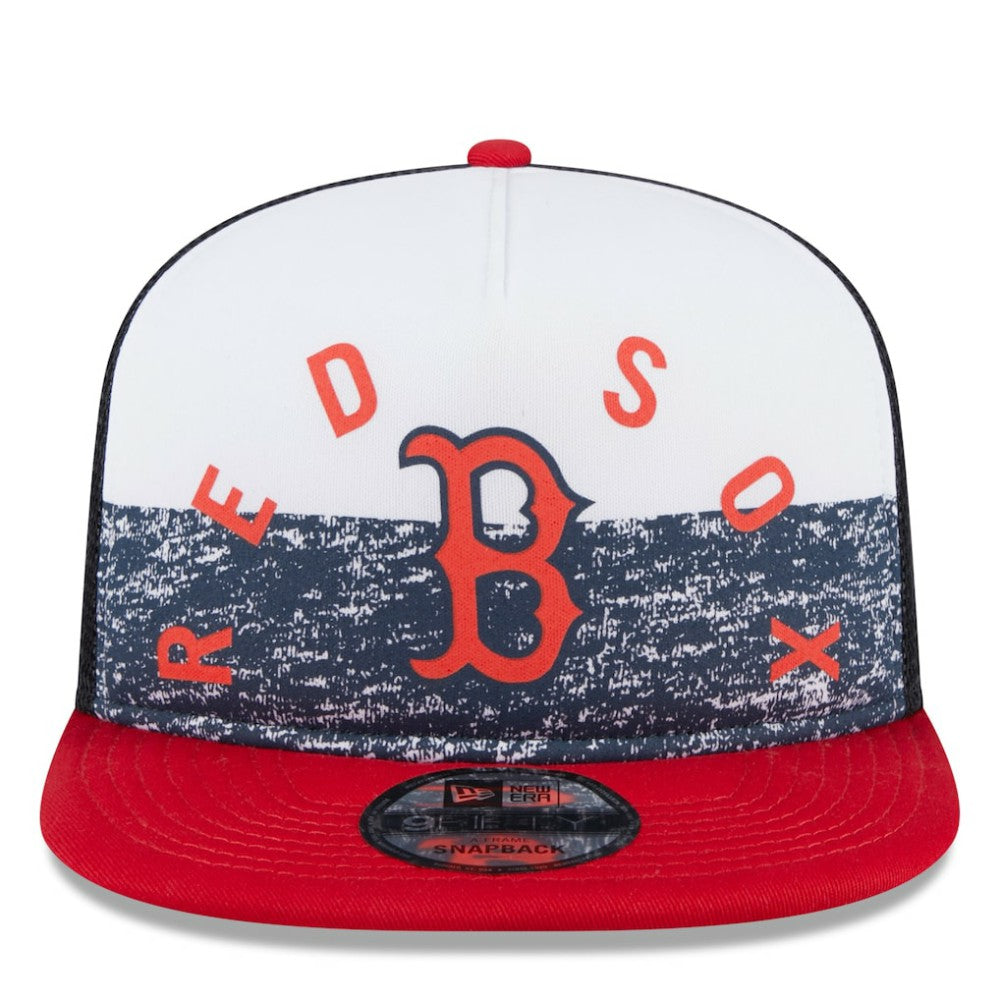 Boston Red Sox New Era Team Foam Front A-Frame Trucker 9FIFTY Snapback Hat Discount