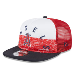 Los Angeles Angels New Era Team Foam Front A-Frame Trucker 9FIFTY Snapback Hat Outlet
