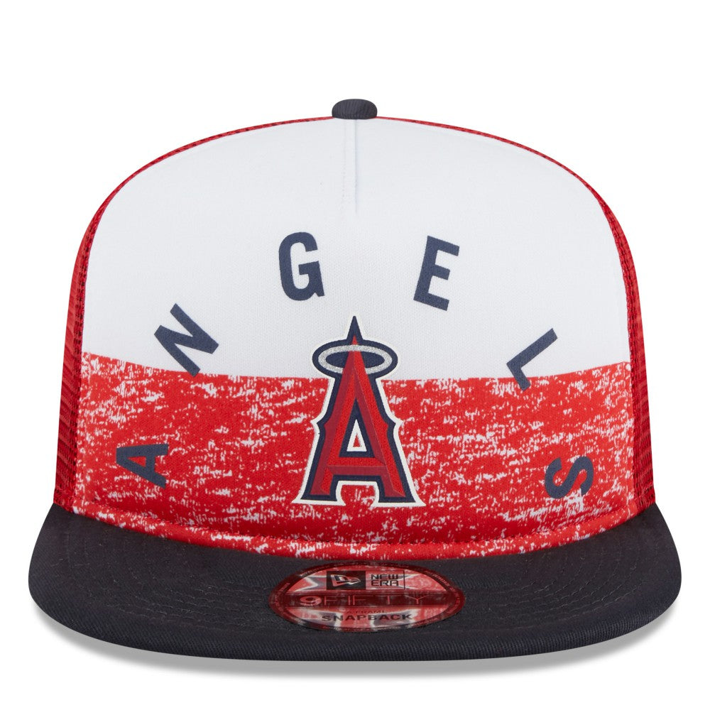Los Angeles Angels New Era Team Foam Front A-Frame Trucker 9FIFTY Snapback Hat Outlet