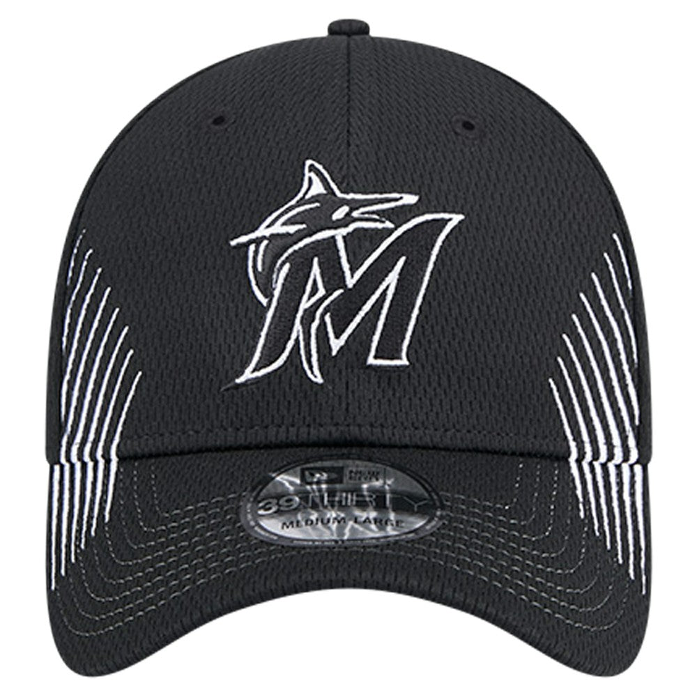 Miami Marlins New Era Active Dash Mark 39THIRTY Flex Hat Outlet