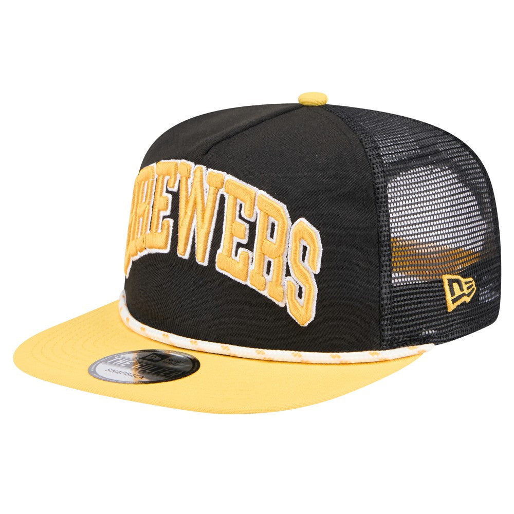 Milwaukee Brewers New Era Throwback Meshback Golfer Hat for sale