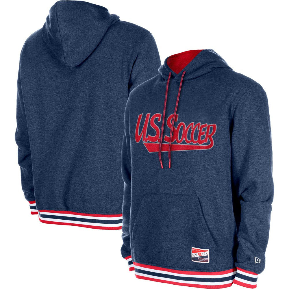 New Era - USMNT 5th & Ocean by New Era Throwback Fleece Pullover Hoodie - Navy