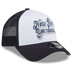 New York Yankees New Era Women's Throwback Team Foam Front A-Frame Trucker 9FORTY Adjustable Hat Outlet