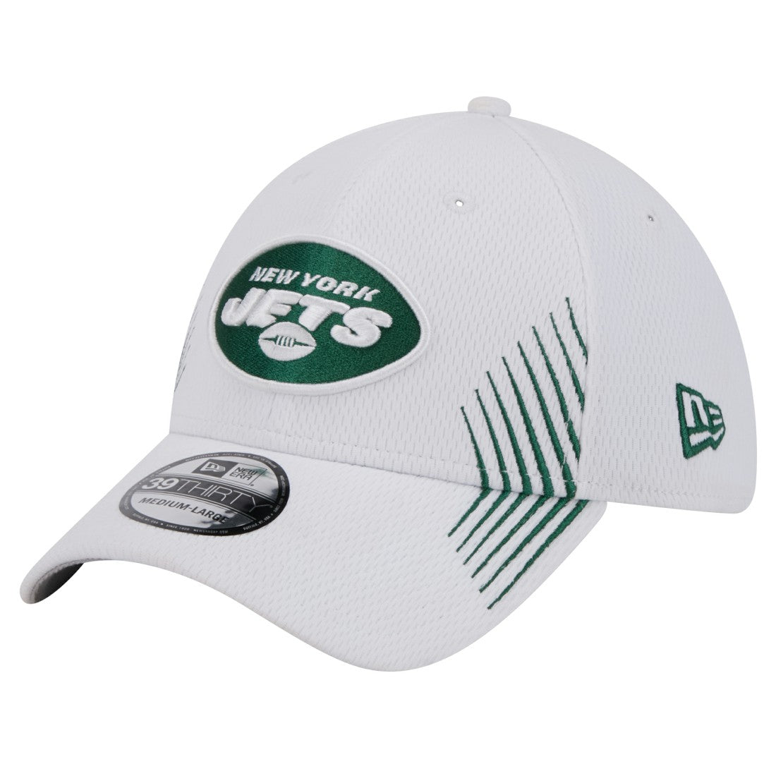 New York Jets New Era Active 39THIRTY Flex Hat - White - NFL