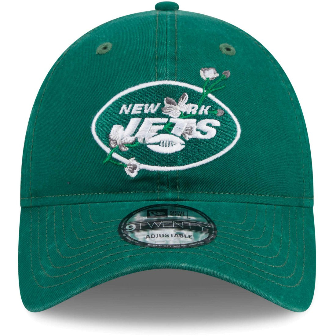 New York Jets New Era Women's Game Day Flower 9TWENTY Adjustable Hat - Green - NFL