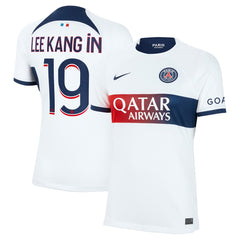 Nike - Lee Kang In Paris Saint-Germain Women's 2023/24 Away Stadium Replica Player Jersey - White