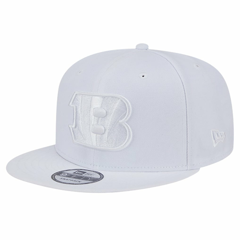 Cincinnati Bengals New Era Main White on White 9FIFTY Snapback Hat - NFL