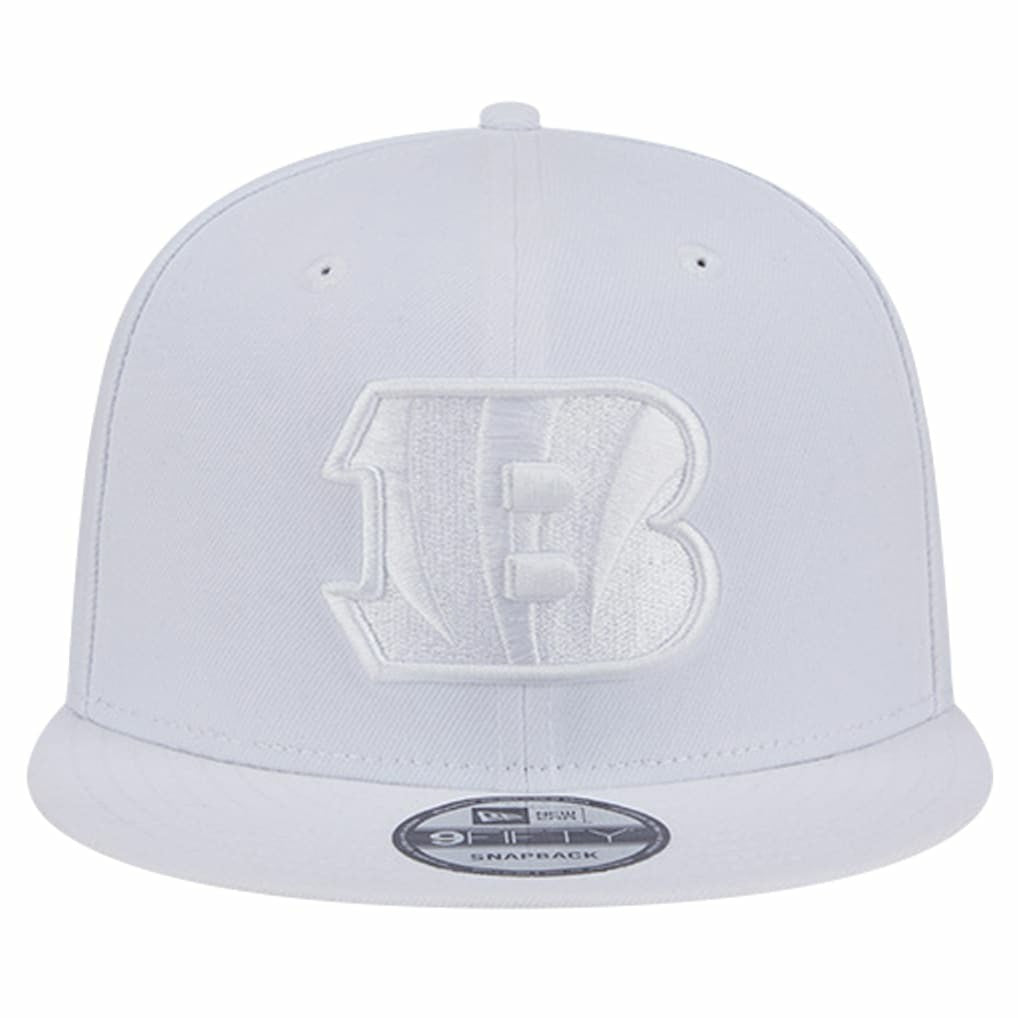 Cincinnati Bengals New Era Main White on White 9FIFTY Snapback Hat - NFL