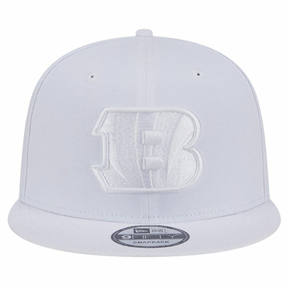 Cincinnati Bengals New Era Main White on White 9FIFTY Snapback Hat - NFL
