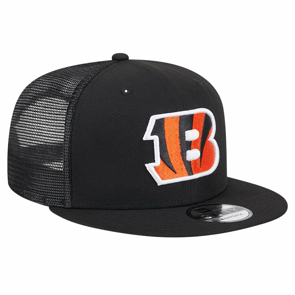 Cincinnati Bengals New Era Main Trucker 9FIFTY Snapback Hat - Black - NFL