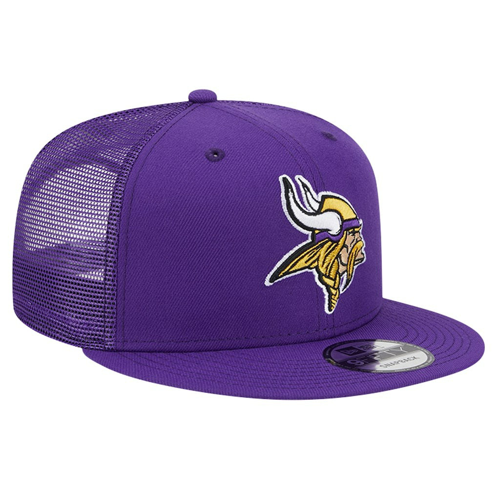 Minnesota Vikings New Era Main Trucker 9FIFTY Snapback Hat - Purple - NFL