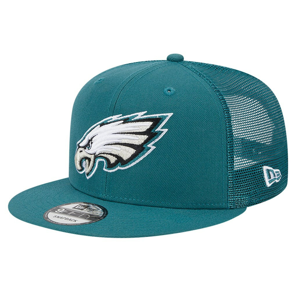 Philadelphia Eagles New Era Main Trucker 9FIFTY Snapback Hat - Midnight Green - NFL