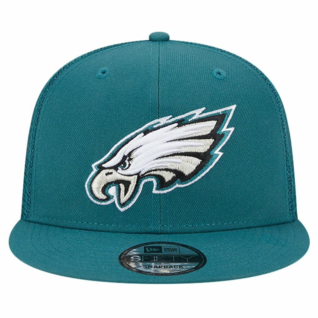 Philadelphia Eagles New Era Main Trucker 9FIFTY Snapback Hat - Midnight Green - NFL