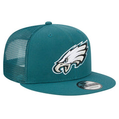 Philadelphia Eagles New Era Main Trucker 9FIFTY Snapback Hat - Midnight Green - NFL