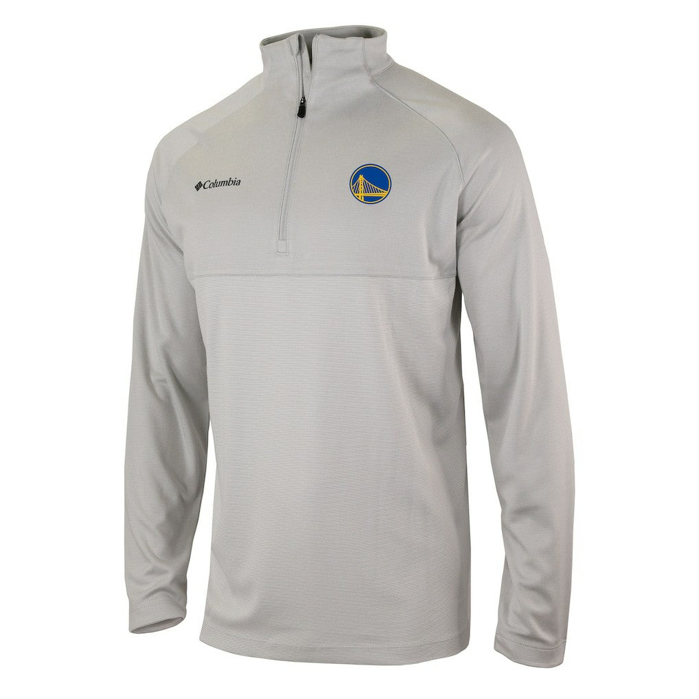 Columbia Golden State Warriors Omni-Wick Rockin' It Quarter-Zip Pullover Top Heather Gray