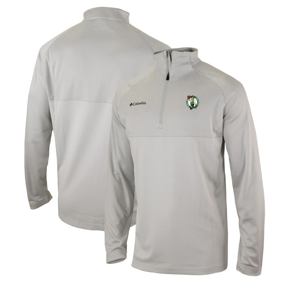 Columbia Boston Celtics Omni-Wick Rockin' It Quarter-Zip Pullover Top Heather Gray