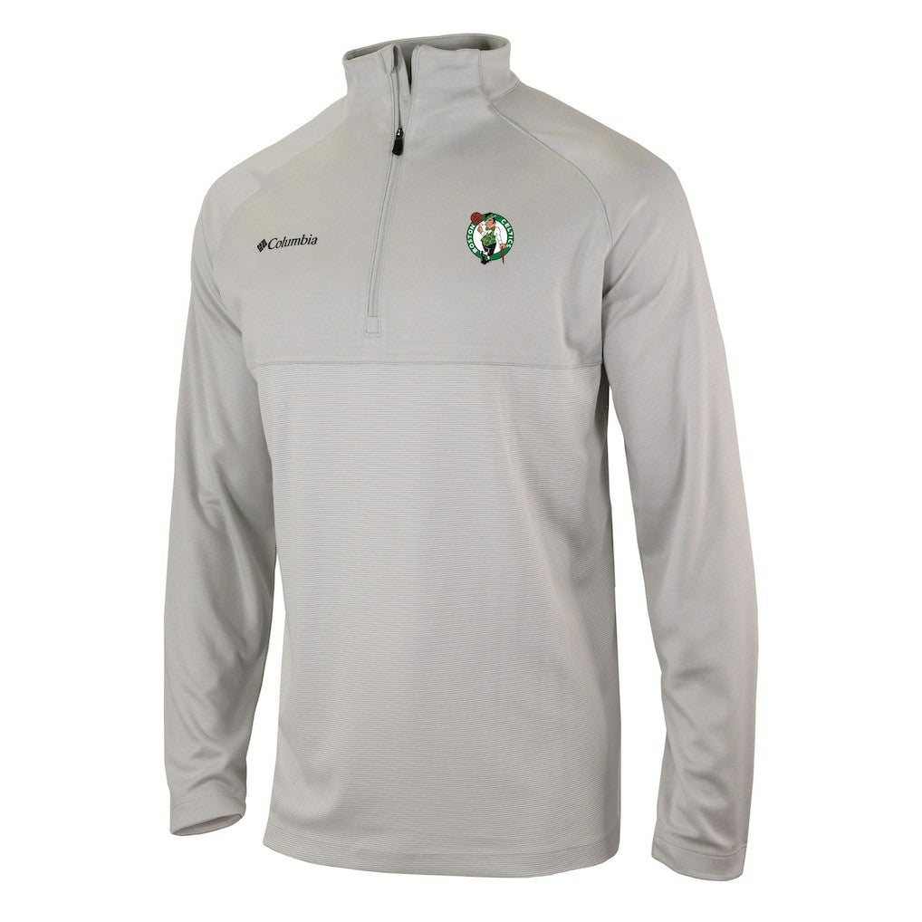 Columbia Boston Celtics Omni-Wick Rockin' It Quarter-Zip Pullover Top Heather Gray