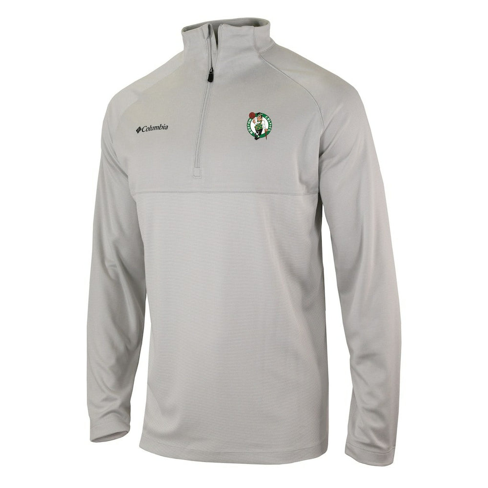 Columbia Boston Celtics Omni-Wick Rockin' It Quarter-Zip Pullover Top Heather Gray