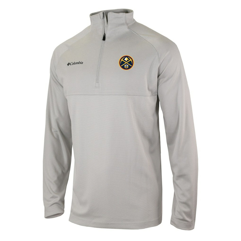 Columbia Denver Nuggets Omni-Wick Rockin' It Quarter-Zip Pullover Top Heather Gray