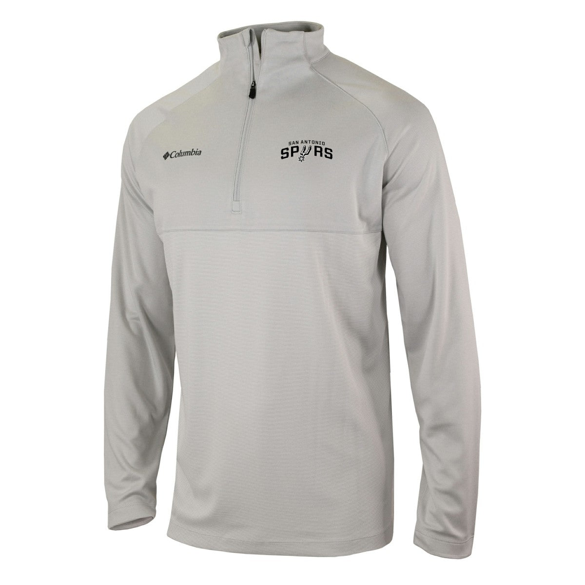 Columbia San Antonio Spurs Omni-Wick Rockin' It Quarter-Zip Pullover Top Heather Gray