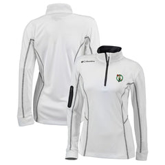Columbia Boston Celtics Women's Omni-Wick Shotgun Quarter-Zip Pullover Top White