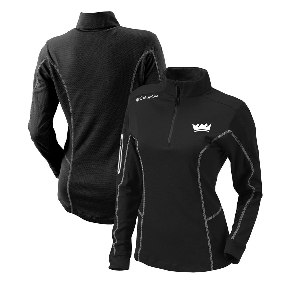 Columbia Sacramento Kings Women's Omni-Wick Shotgun Quarter-Zip Pullover Top Black