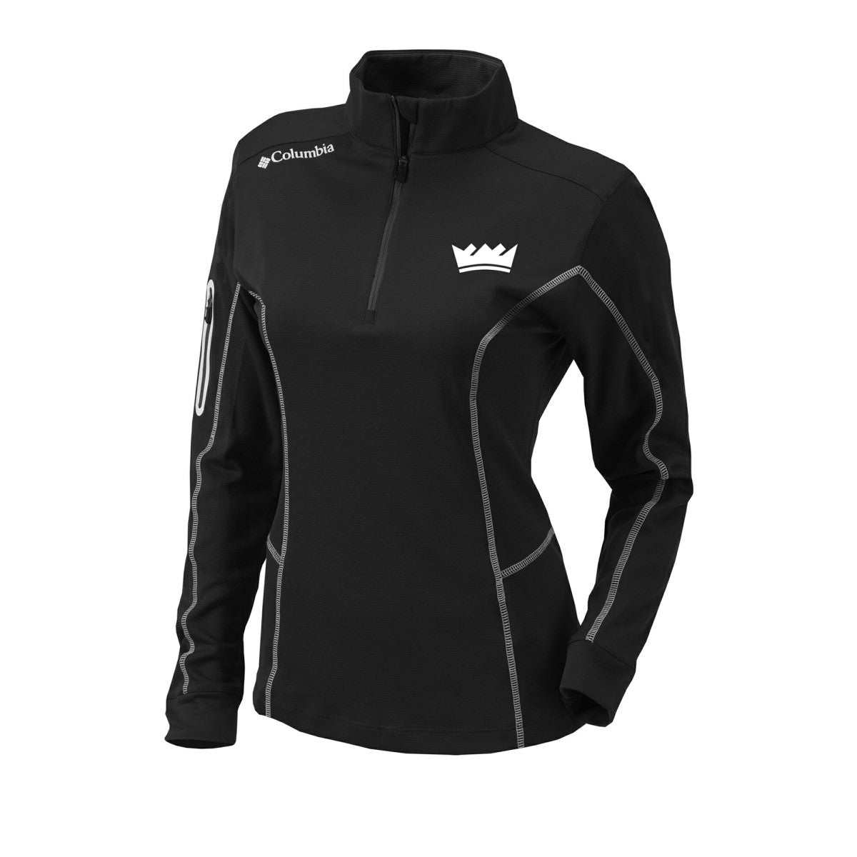 Columbia Sacramento Kings Women's Omni-Wick Shotgun Quarter-Zip Pullover Top Black