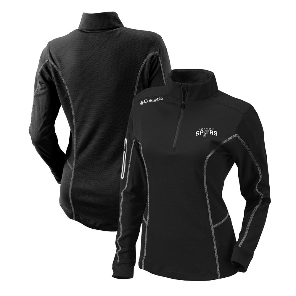 Columbia San Antonio Spurs Women's Omni-Wick Shotgun Quarter-Zip Pullover Top Black