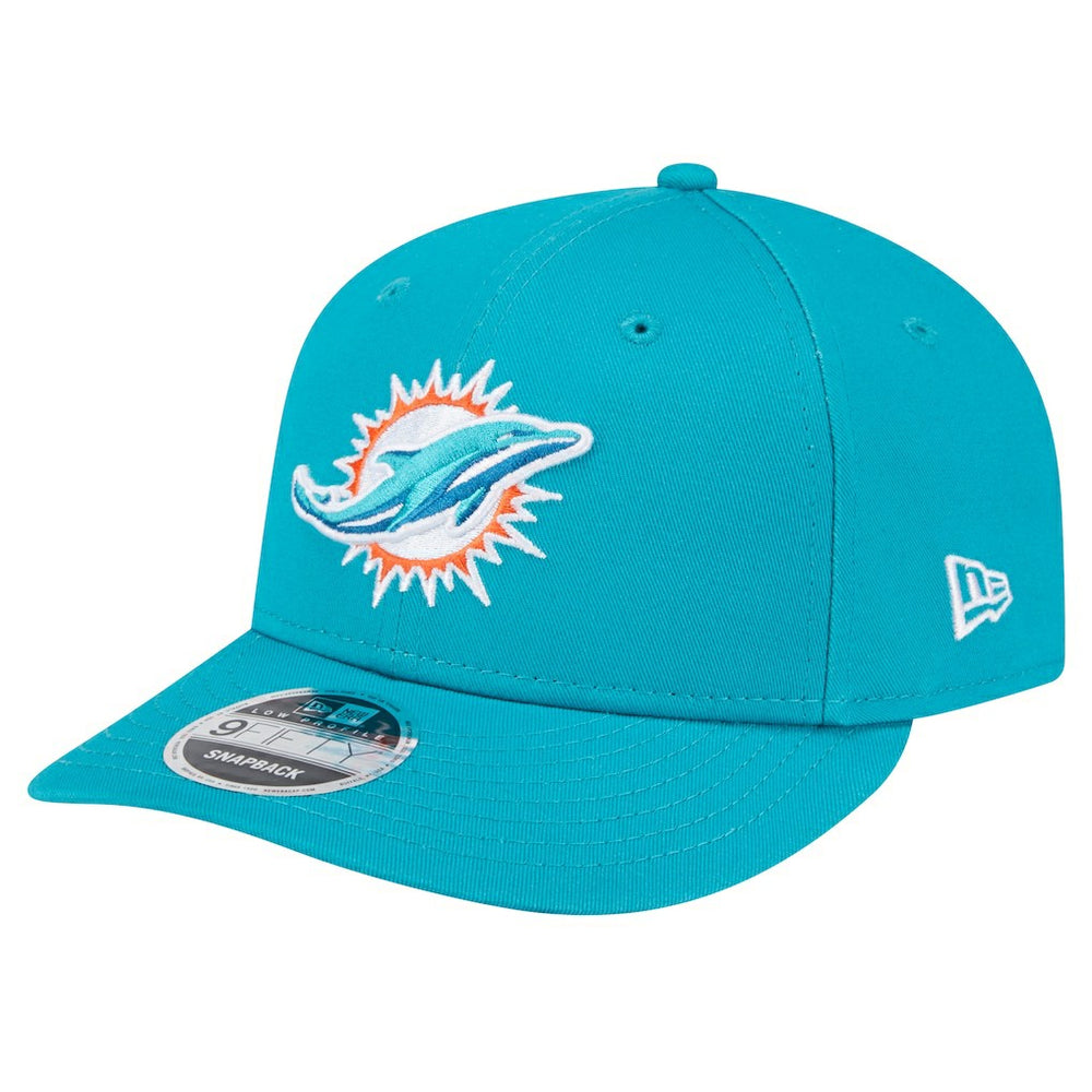 Miami Dolphins New Era Main Low Profile 9FIFTY Snapback Hat - Aqua - NFL