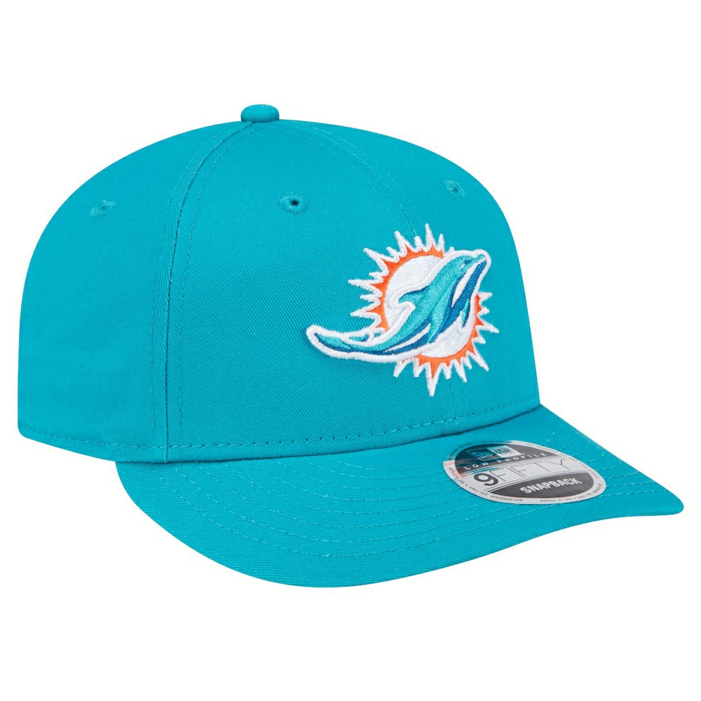 Miami Dolphins New Era Main Low Profile 9FIFTY Snapback Hat - Aqua - NFL