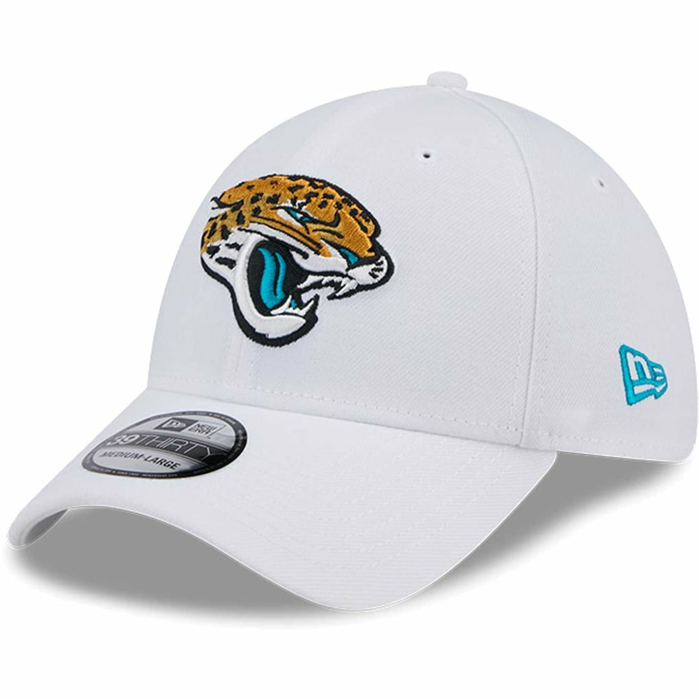 Jacksonville Jaguars New Era Main 39THIRTY Flex Hat - White - NFL