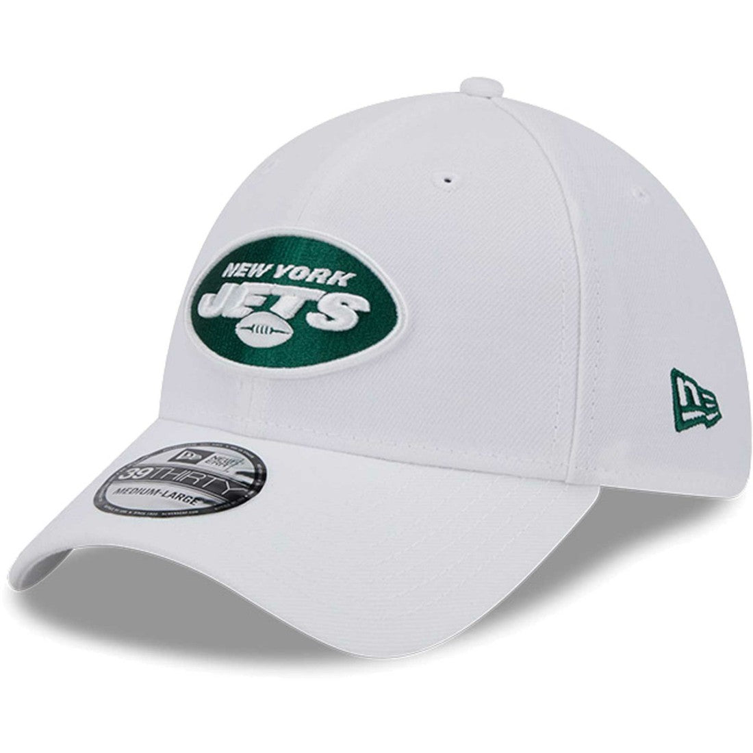 New York Jets New Era Main 39THIRTY Flex Hat - White - NFL