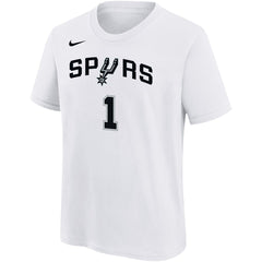 Nike Victor Wembanyama San Antonio Spurs Youth Name & Number Association T-Shirt White