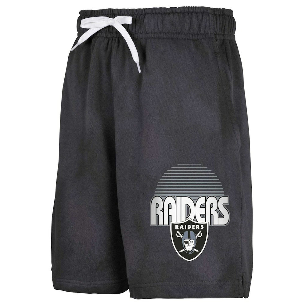 Las Vegas Raiders Youth Beach Bum Sun-Bleached French Terry Shorts - Black - NFL