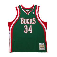 Mitchell & Ness Giannis Antetokounmpo Milwaukee Bucks 2013/14 Hardwood Classics Swingman Jersey Hunter Green