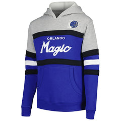 Mitchell & Ness Orlando Magic Youth Hardwood Classics Head Coach Pullover Hoodie Blue/Heather Gray